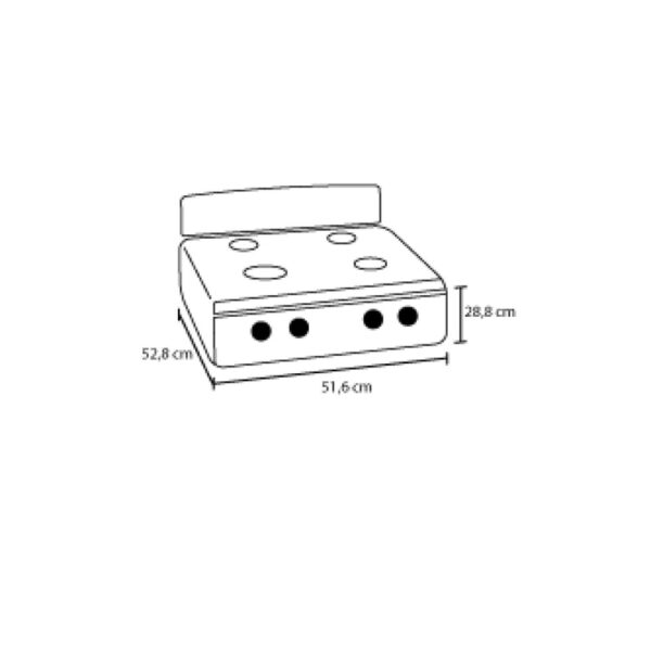 7704353397321 Estufa de mesa HACEB 4 Puestos Gas Propano Mixta Torre 3x1 AVELLANA Plata 2 »