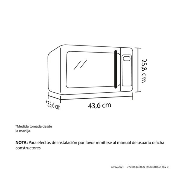 7704353034622 Horno Microondas HACEB 0.7 ARHM Blanco 4 »