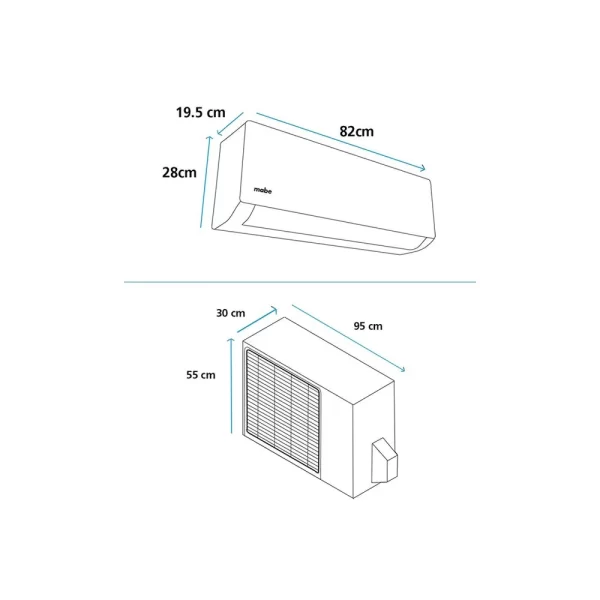 Aire Acondicionado Convencional Mabe 110V 12000 BTU Blanco MMT12CABWCCC8 3 1 »