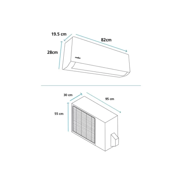 Aire Acondicionado Mabe Inverter 110V 12000 BTU Blanco MMI12CABWCCC8 2 2 »