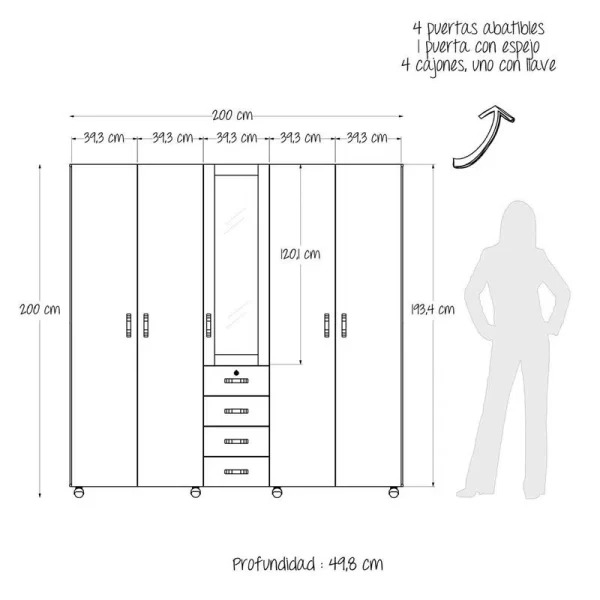 Closet Armario Atlas 200 cm 6 »