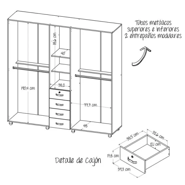 Closet Armario Atlas 200 cm 7 »