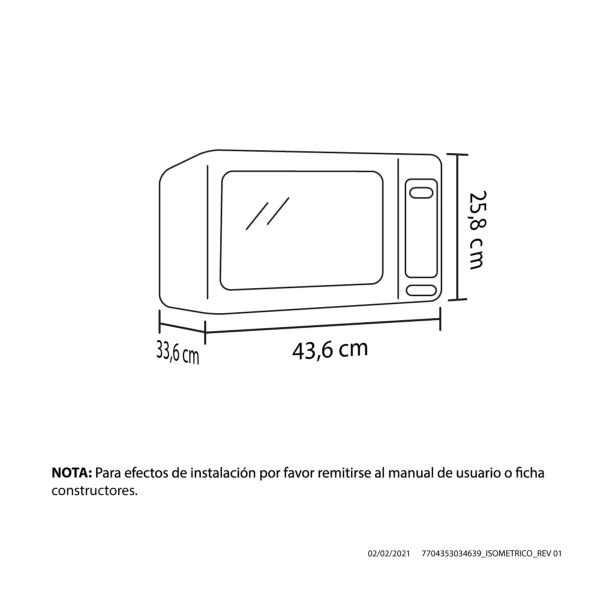 Horno Microondas Haceb Inox 0.7 20 Litros 3 »