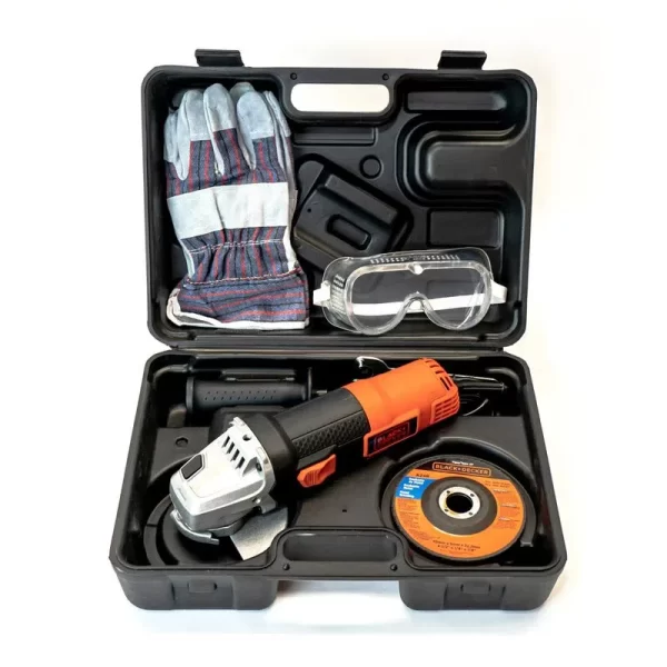 Kit Pulidora Angular 4 1 2. 820W Caja Plastica 2 Accesorios BlackDecker G720K B3 4 »